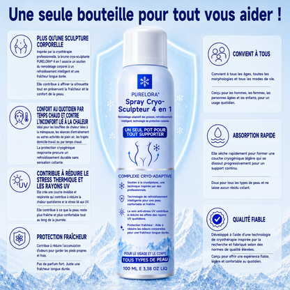 𝐏𝐔𝐑𝐄𝐋𝐎𝐑𝐀® Brume cryogénique sculptante 4 en 1