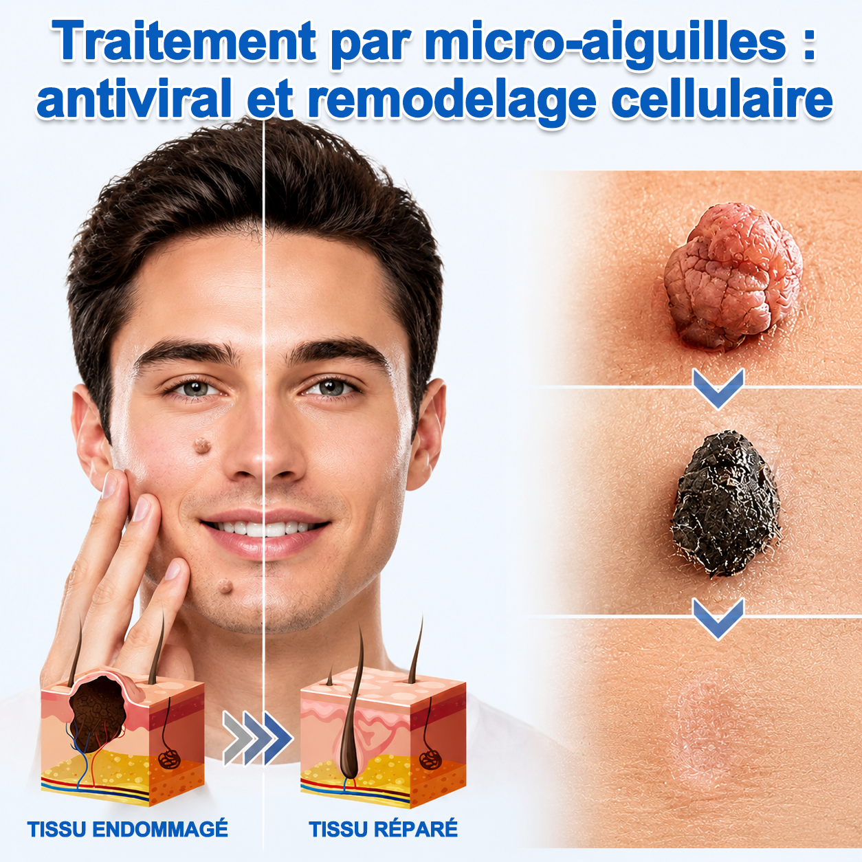 ✨Patch 2-en-1 Curalona® : Microneedle & Hydrocolloïde🍀 | Élimine les grains de beauté en relief, les verrues planes et les acrochordons | Aide à atténuer les rides, les cicatrices et les imperfections | Patch invisible adapté au visage et au corps