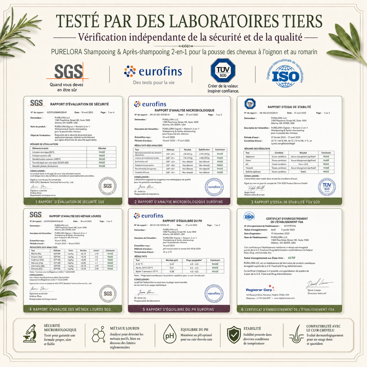 🌿👨‍⚕️ Boutique officielle française | 🔥 Shampoing et après-shampoing 2-en-1 PURELORA® à l'oignon et au romarin — Enrichi d'un complexe actif stimulant la croissance capillaire (concentration x15) pour des cheveux plus épais, plus denses et plus forts.