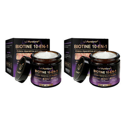 Fabriquée en France et expédiée directement 🍁 Crème réparatrice pour la peau à la biotine Purelora® (formule 10-en-1) — Dernier jour de promotion : -80 %.