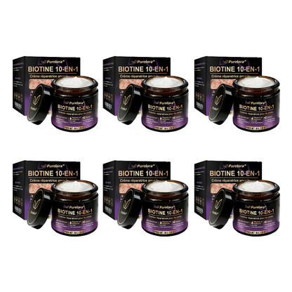 Fabriquée en France et expédiée directement 🍁 Crème réparatrice pour la peau à la biotine Purelora® (formule 10-en-1) — Dernier jour de promotion : -80 %.