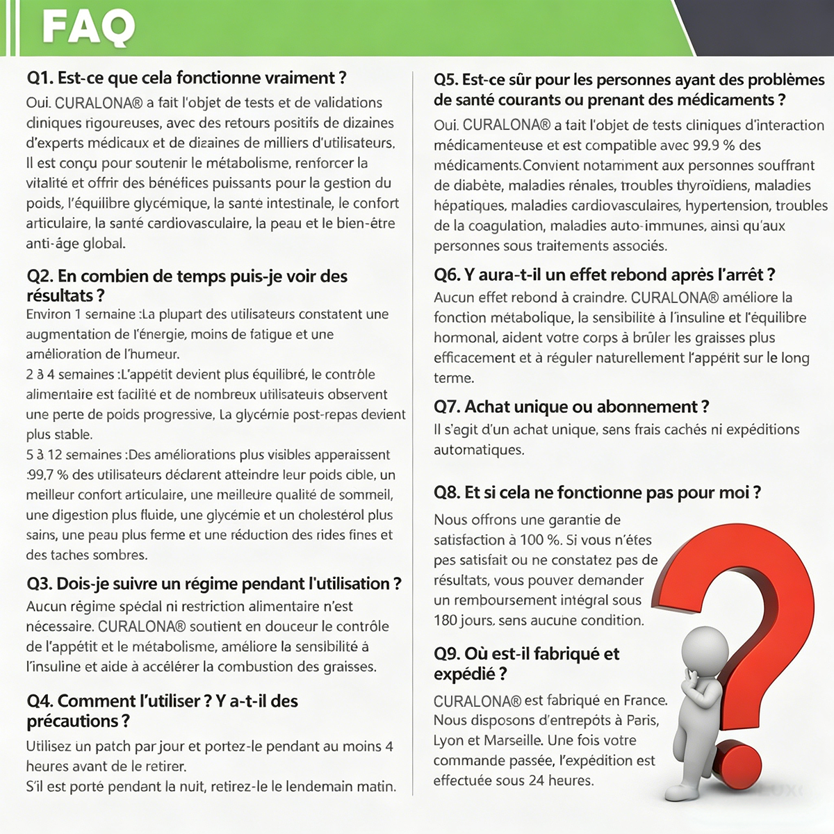 Boutique Officielle France | 🧑‍⚕️ 🩺 curalona® Patchs Avancés Nano-Micron 10-en-1 : Moringa & Berbérine × NAD+ — Utilisation Quotidienne, Résultats Visibles en 2 Jours