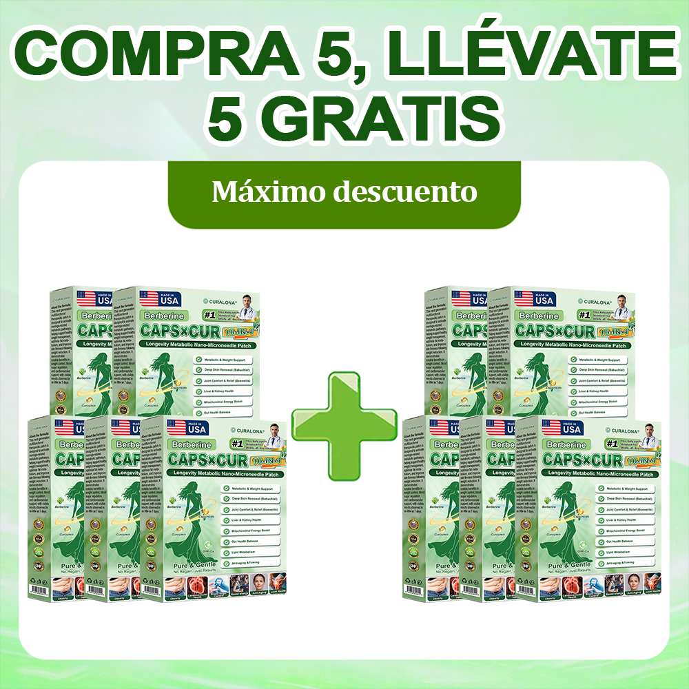 🔥 Nuevo lanzamiento | Parche de microagujas de triple acción Curalona® — Berberina y NAD+: favorecen la salud metabólica y promueven la renovación cutánea — Un parche transdérmico de microagujas para uso diurno y nocturno (apto para hombres y mujeres)