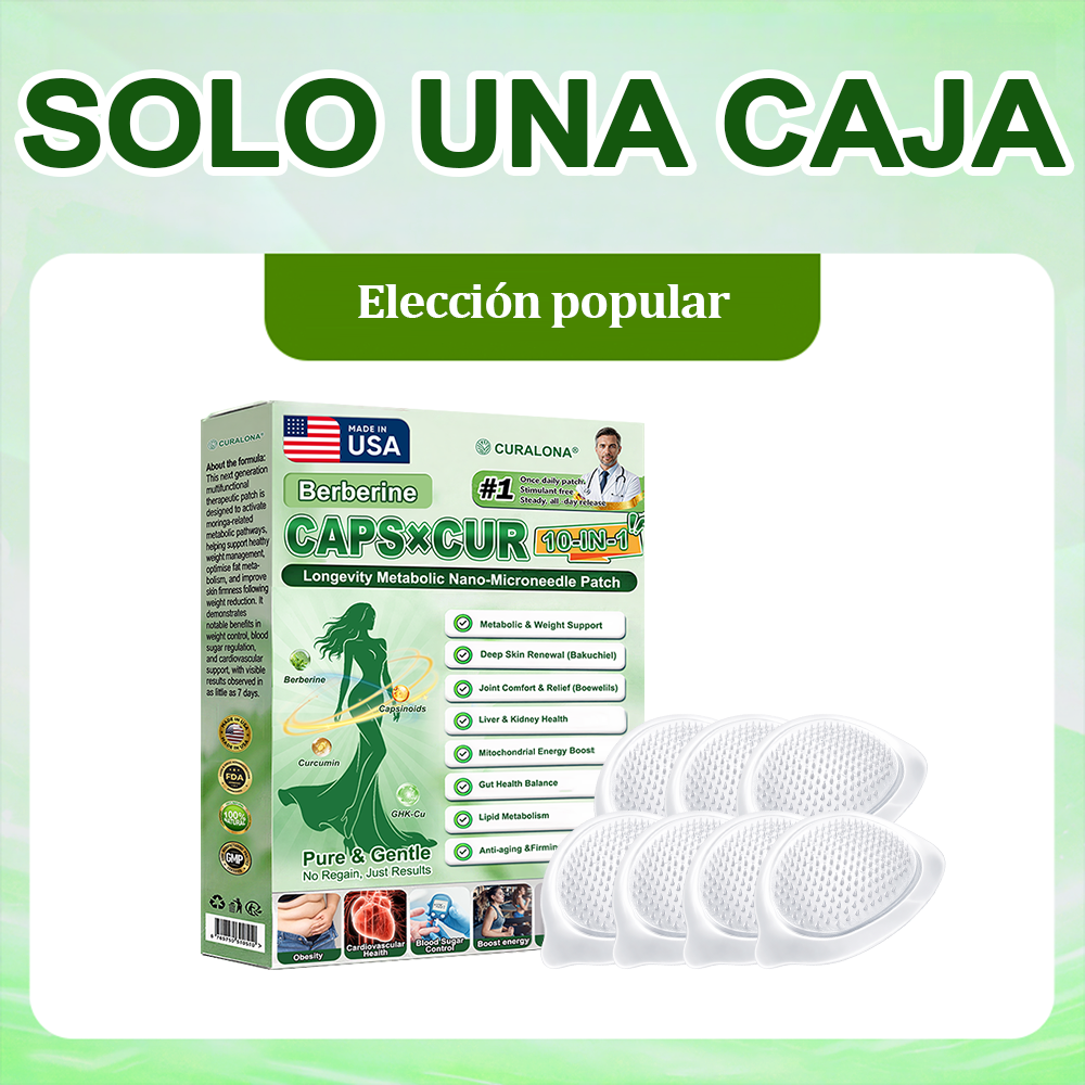 🔥 Nuevo lanzamiento | Parche de microagujas de triple acción Curalona® — Berberina y NAD+: favorecen la salud metabólica y promueven la renovación cutánea — Un parche transdérmico de microagujas para uso diurno y nocturno (apto para hombres y mujeres)