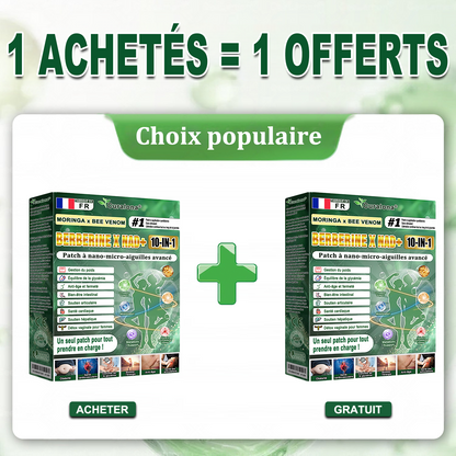 Boutique Officielle France | 🧑‍⚕️ 🩺 curalona® Patchs Avancés Nano-Micron 10-en-1 : Moringa & Berbérine × NAD+ — Utilisation Quotidienne, Résultats Visibles en 2 Jours
