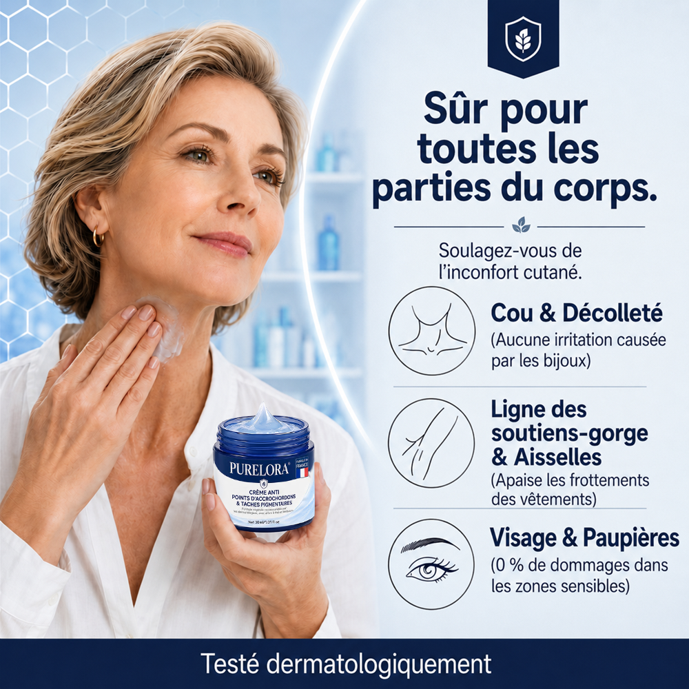 Crème PURELORA® pour l'élimination des acrochordons et des imperfections en 7 jours (formule indolore – sans cicatrice) 🌹🌹