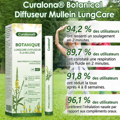 Respirez plus librement avec le diffuseur de bouillon-blanc Curalona® Botanical LungCare — Économisez 80 % pour une durée limitée.