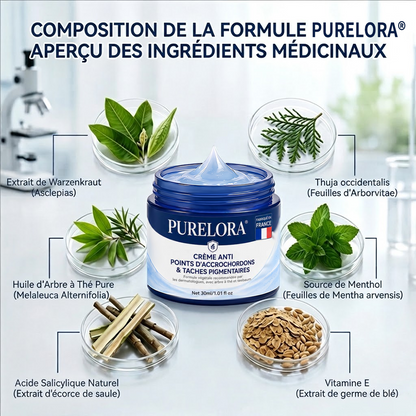 Crème PURELORA® pour l'élimination des acrochordons et des imperfections en 7 jours (formule indolore – sans cicatrice) 🌹🌹