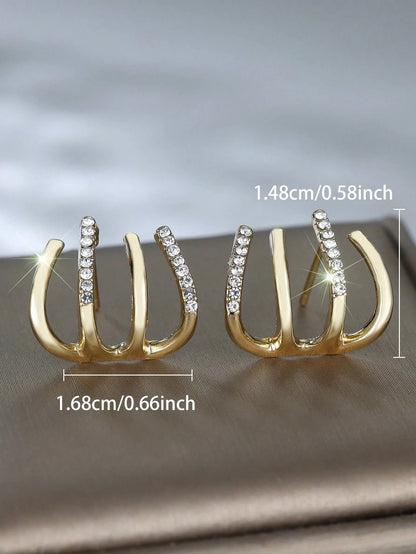 The Liberty Hoop - Fashionable & Bright Gold-tone Women's Clip-on Earrings For Date, Wedding, Party, And Gift